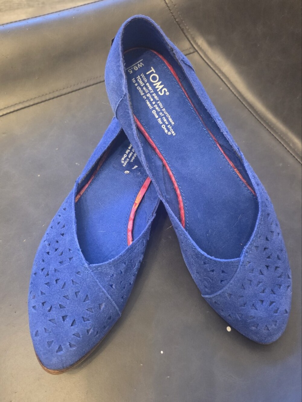 TOMS Kids Navy Blue Slip-On Canvas Shoes